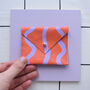 Wave Leather Hand Painted Card Pouch, thumbnail 3 of 7