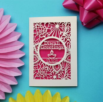 Papercut Diwali Card, 2 of 11