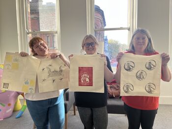 Linocut Tote Bag Workshop Experience For Two In Manchester, 4 of 8