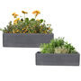 Charcoal Dusk Rib Planter, thumbnail 2 of 6