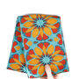 Moroccan Flower Blue Orange Tea Towel, thumbnail 6 of 11