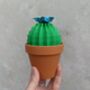 Origami Paper Cactus Plant With Flower, thumbnail 1 of 7
