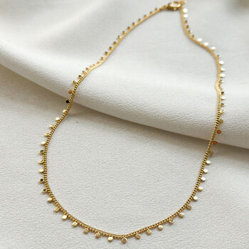 Sofia Gold Dotted Chain Necklace, 2 of 3