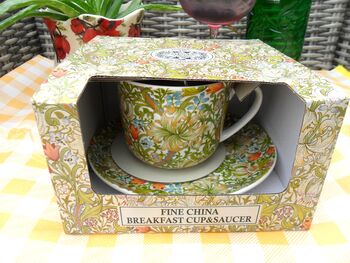 Large Cup And Saucer In William Morris Golden Lily Design, 9 of 9