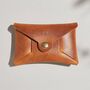 Personalised Tan Brown Leather Card + Coin Purse, thumbnail 2 of 5