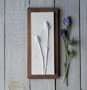 Sea Thistle No.Two Plaster Cast Wall Plaque, 2 of 5