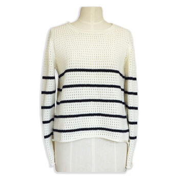 Lace Breton Sweater Knitting Kit, 6 of 10