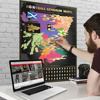 Scottish Football Stadiums Scratch Off Map, 4 of 6