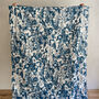 Everly Linen Quilted Throw Teal Blue, thumbnail 2 of 7