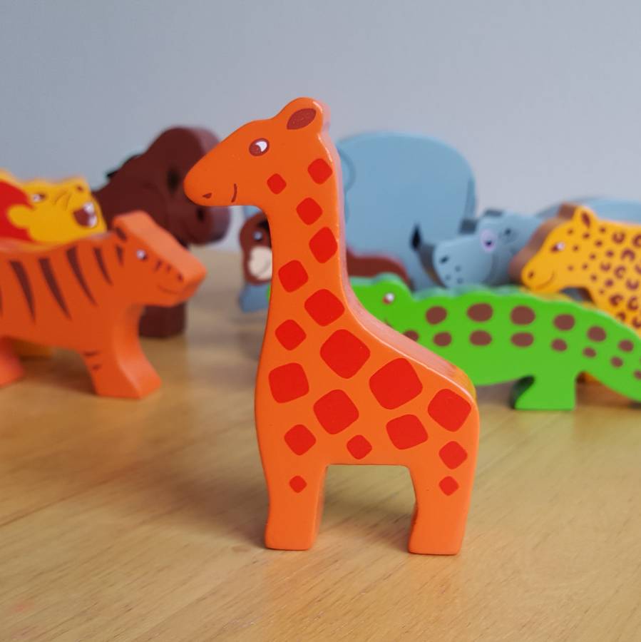 wooden jungle animals by oodles of gifts | notonthehighstreet.com