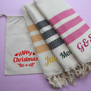 Personalised Soft Cotton Sofa Throw Blanket, 2 of 10