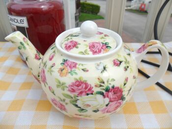 Two Cup Teapot In Rose Design, 2 of 7