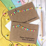 Personalised Happy Anniversary Card With Bright Bunting, thumbnail 2 of 6