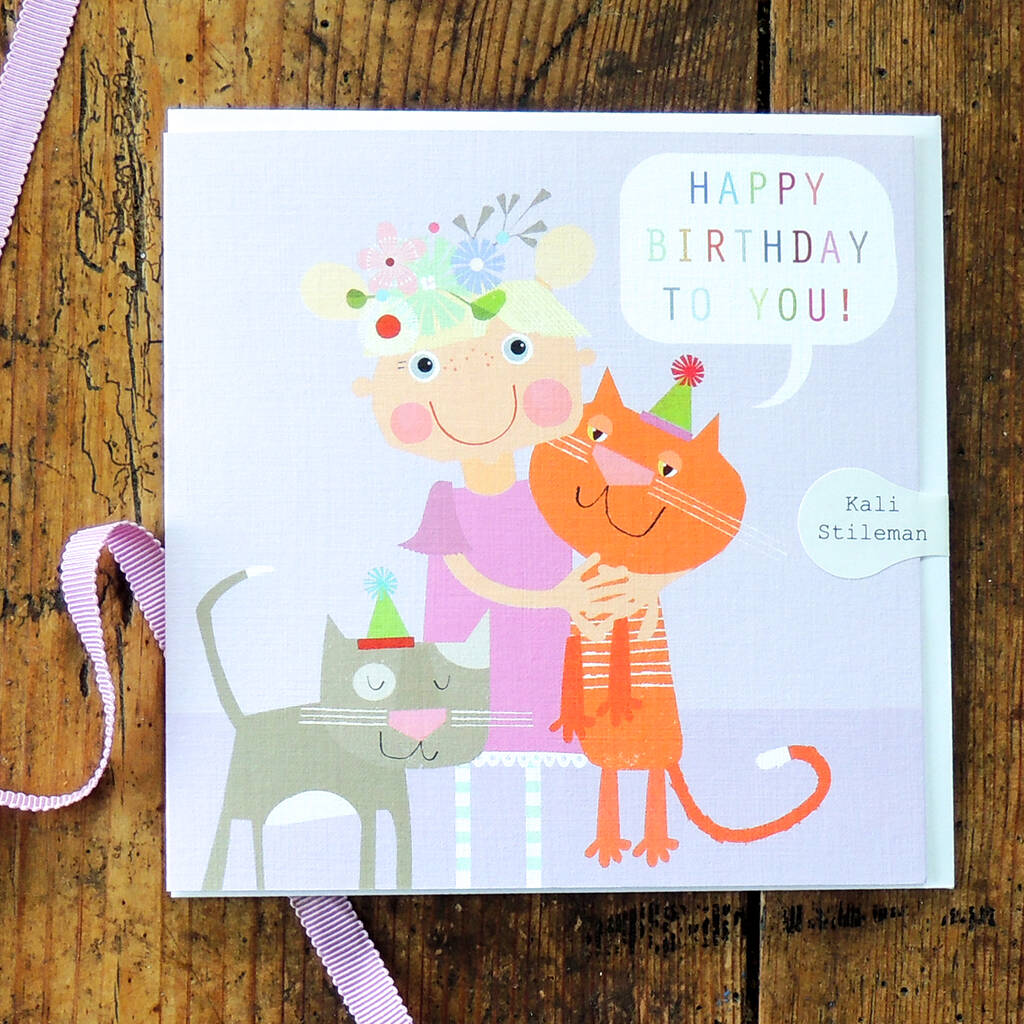 Happy Birthday Kittens Card By Kali Stileman Publishing