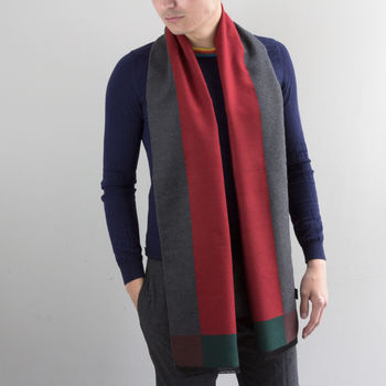 Personalised Men's Colourblock Cashmere Scarf, 4 of 9