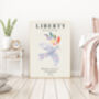 Liberty Bird And Flower Set Of Two Art Prints, thumbnail 3 of 3