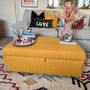 Coffee Table With Storage In Harris Tweed Ochre, thumbnail 5 of 5