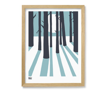 'In The Woods' Art Print In Coastal Blue, 5 of 6