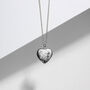 Scroll Heart Ashes Urn Necklace 925 Sterling Silver, thumbnail 2 of 5