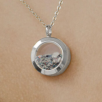 Stainless Steel Crushed Opal Living Locket, 2 of 8