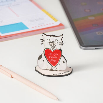 Personalised 'Love You Furever' Cat Desk Ornament, 2 of 3