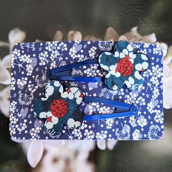 Liberty Print Fabric Hair Clips Gift For Girl, 7 of 7