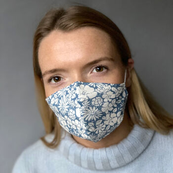 Floral Cotton Print Reusable Face Masks, 2 of 2