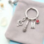Personalised Microphone Keyring Singer Gift, thumbnail 8 of 10