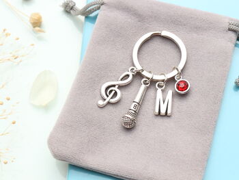 Personalised Microphone Keyring Singer Gift, 8 of 10