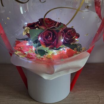 Personalised Roses Light Up In Balloon Valentines, 2 of 2