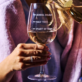 Personalised Teacher Gift Wine Glass, 2 of 3