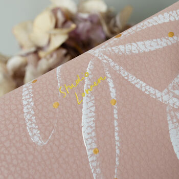 Personalised Botanical Recycled Leather Make Up Bag, 5 of 10