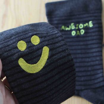 Awesome Dad Fun Soft Bamboo Socks Father's Day Gift, 2 of 7