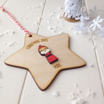 Personalised Father Christmas Tree Decoration, 3 of 5