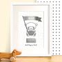 Personalised Lamb Birth Details Print With Silver Foil, thumbnail 1 of 5