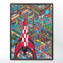 Futuristic Space Rocket Print, thumbnail 8 of 9