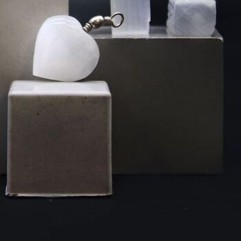 Selenite Heart Pendant, 2 of 4
