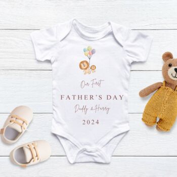 First Father's Day Baby Bodysuit Bear, 3 of 3
