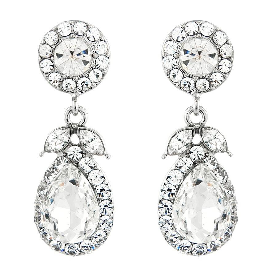 vintage crystal wedding earrings by wonderful wraps ...