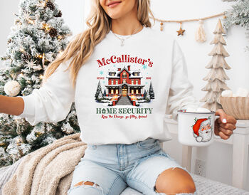 Mc Callister's Home Security Christmas Sweatshirt, 9 of 11