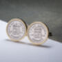 1935 90th Birthday Sixpence Coin Cufflinks, thumbnail 2 of 4