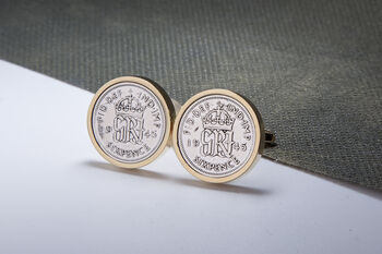 1935 90th Birthday Sixpence Coin Cufflinks, 2 of 4