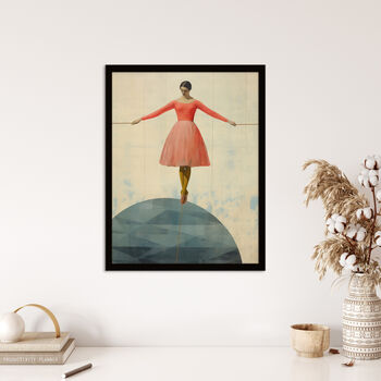 Life Is A Tightrope Modern Vintage Style Wall Art Print, 4 of 6