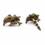 Vintage Brass Dolphin Pair Drawer Knob, thumbnail 1 of 3