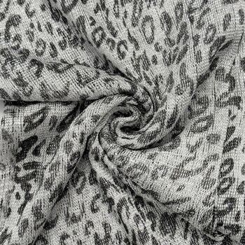 Silver Leopard Viscose Metallic Kimono Beach Coverup, 5 of 5