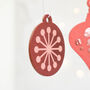 Christmas Tree Decoration Set, Pink With Rose Gold, thumbnail 3 of 4
