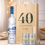 Personalised 40th Birthday Vodka Gift Set With Custom Lid, thumbnail 5 of 10