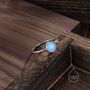 Blue Opal Open Ring In Sterling Silver, thumbnail 6 of 10