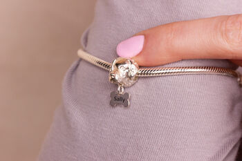 Personalised Silver Labrador Head Bead Charm, 3 of 9