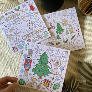 Colouring Christmas Cards For Kids, 2 of 10